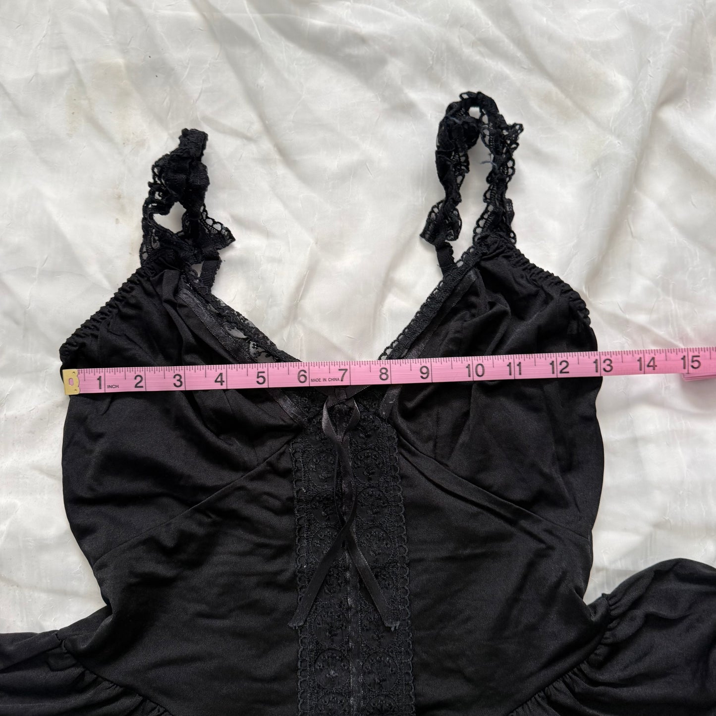 Black lace lingerie cami