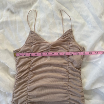 Beige cinched cami
