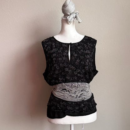 Flower printed boho blouse