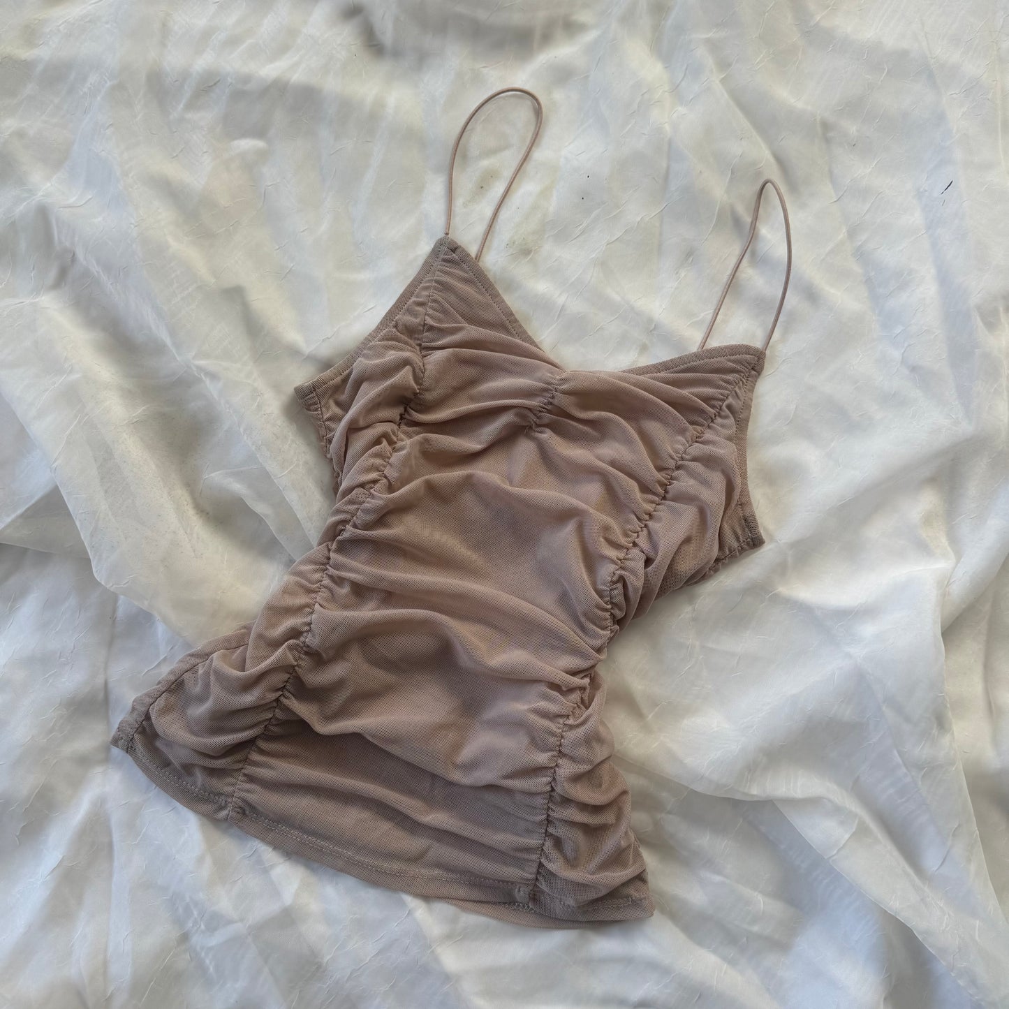 Beige cinched cami