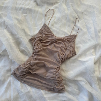 Beige cinched cami