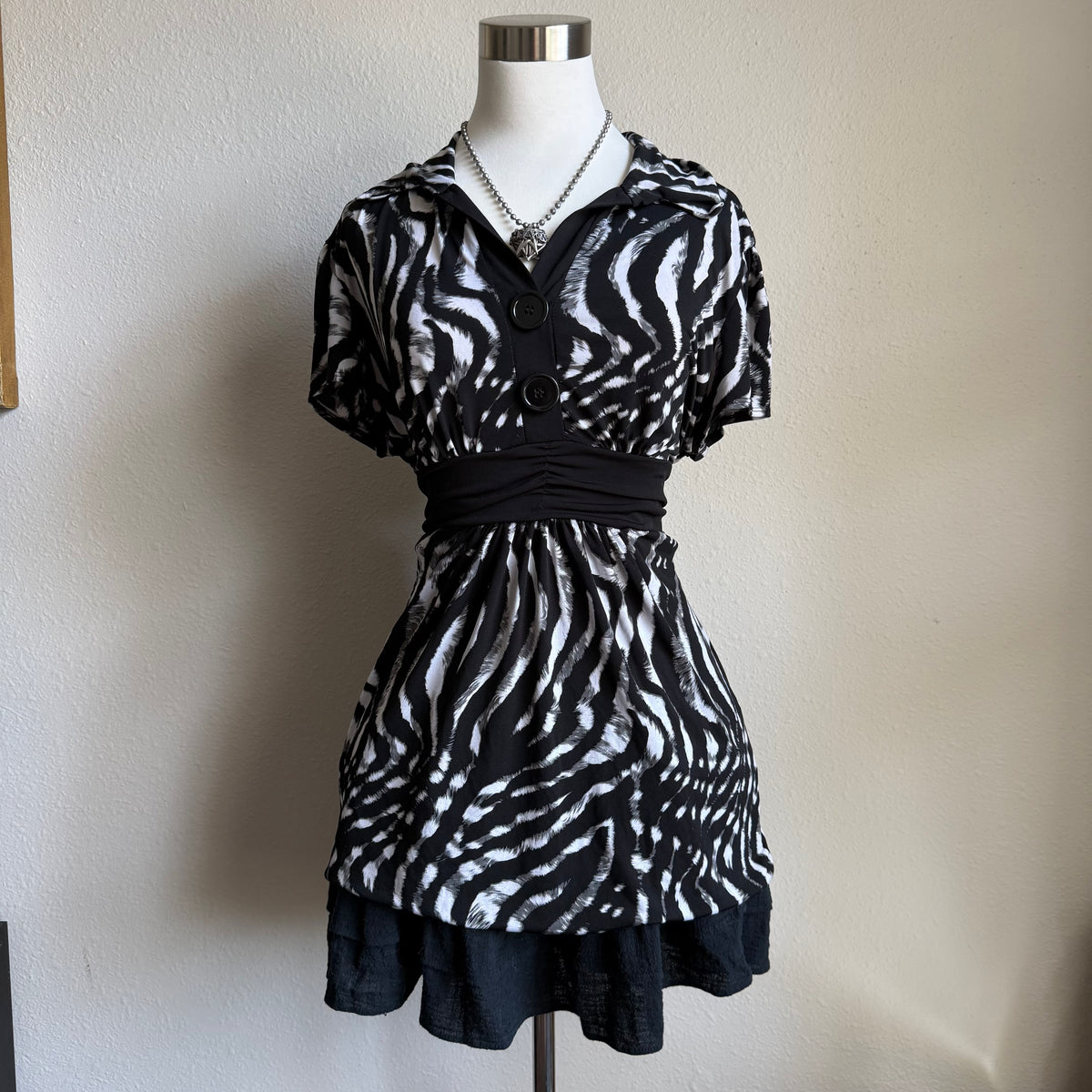 Tiger print babydoll top