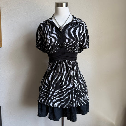 Tiger print babydoll top