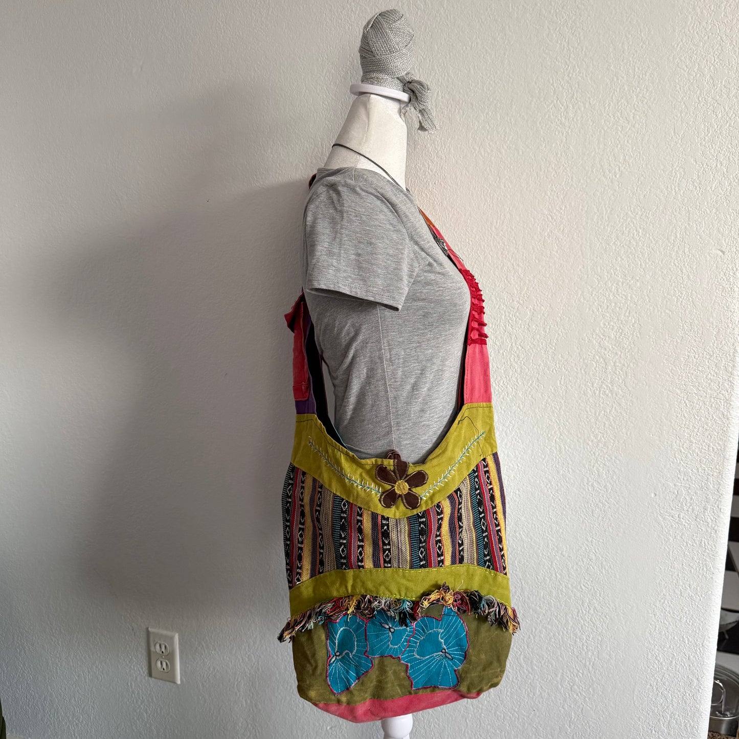 Boho patchwork crossbody bag