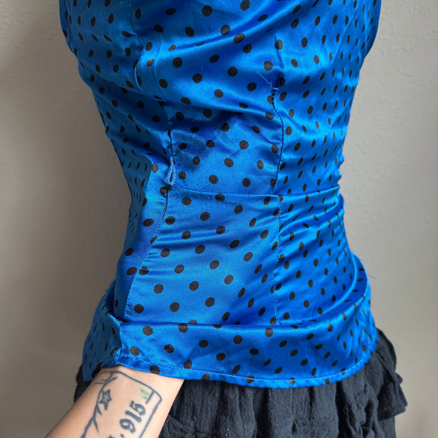 Polka dot babydoll button up