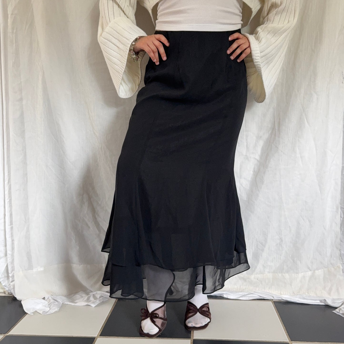 Evening black maxi