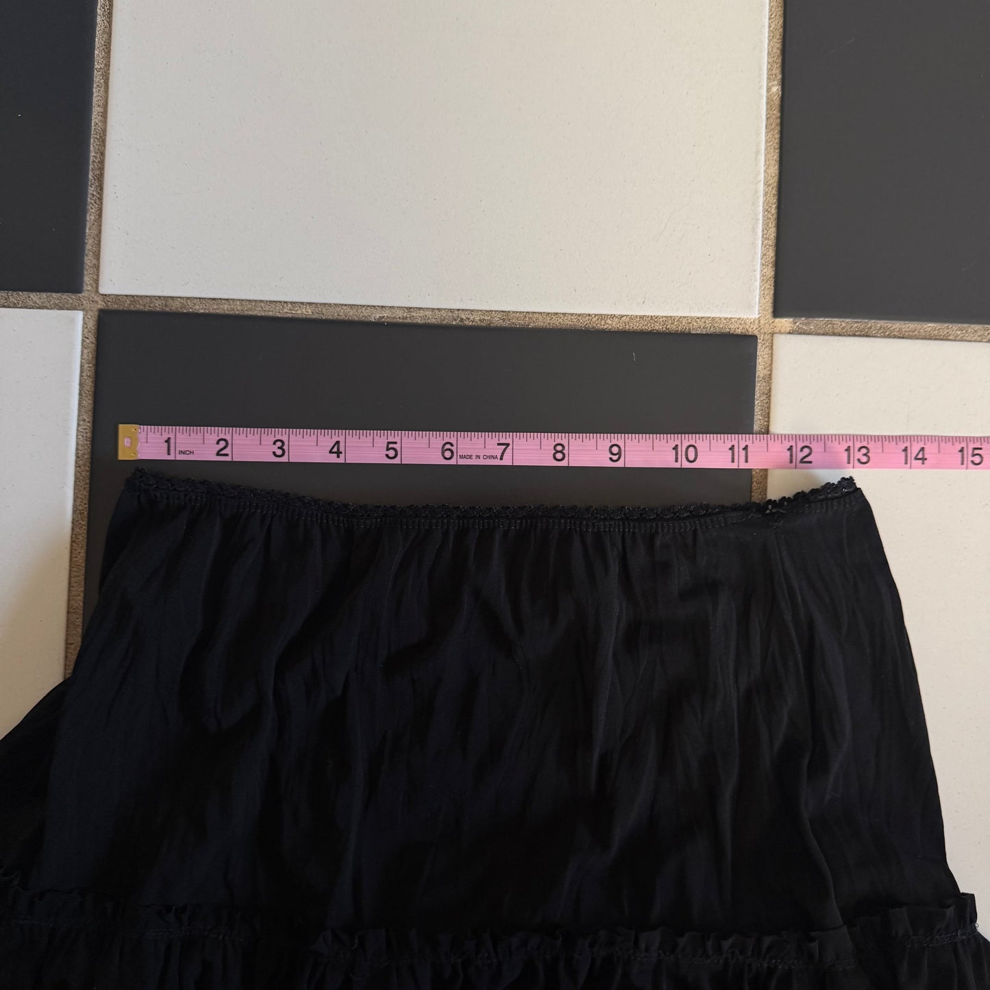 Black flowy midi skirt