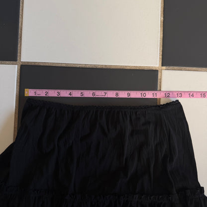 Black flowy midi skirt