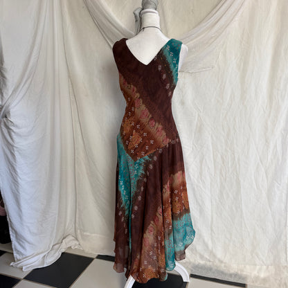 2000s fairy asymmetrical flower dress