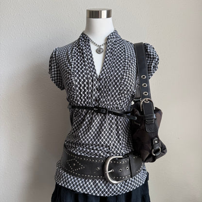 Office siren patterned top