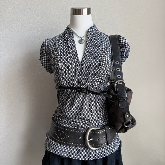 Office siren patterned top