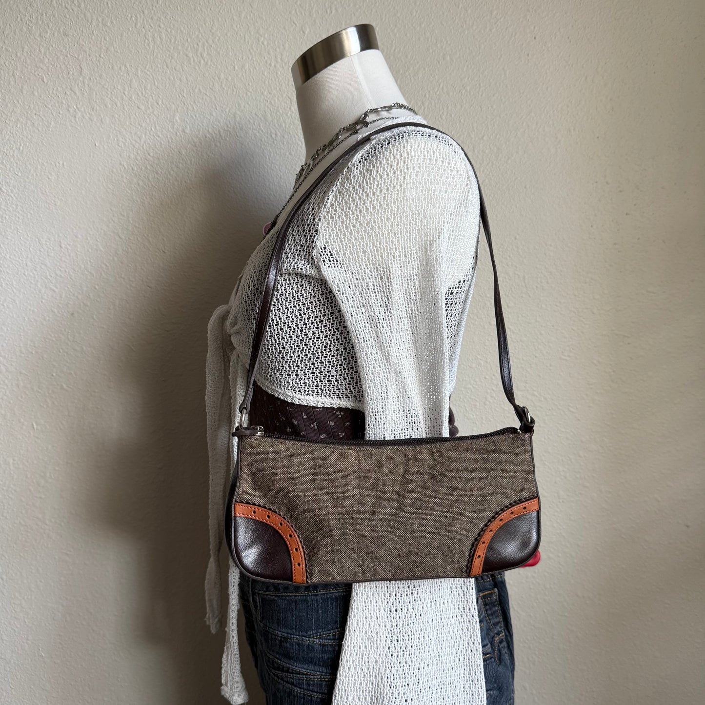 Express brown shoulder bag