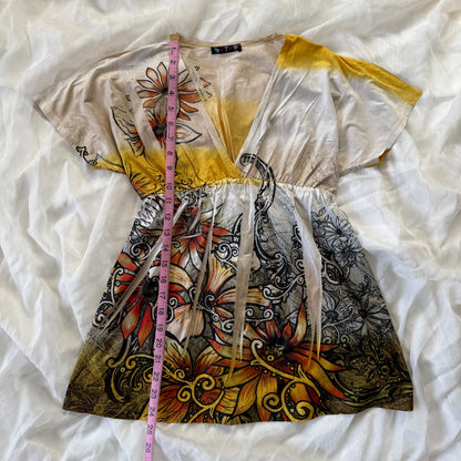 Summer boho babydoll top