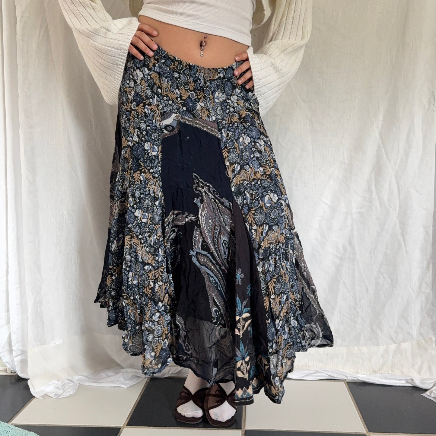 Whimsy navy paisley maxi
