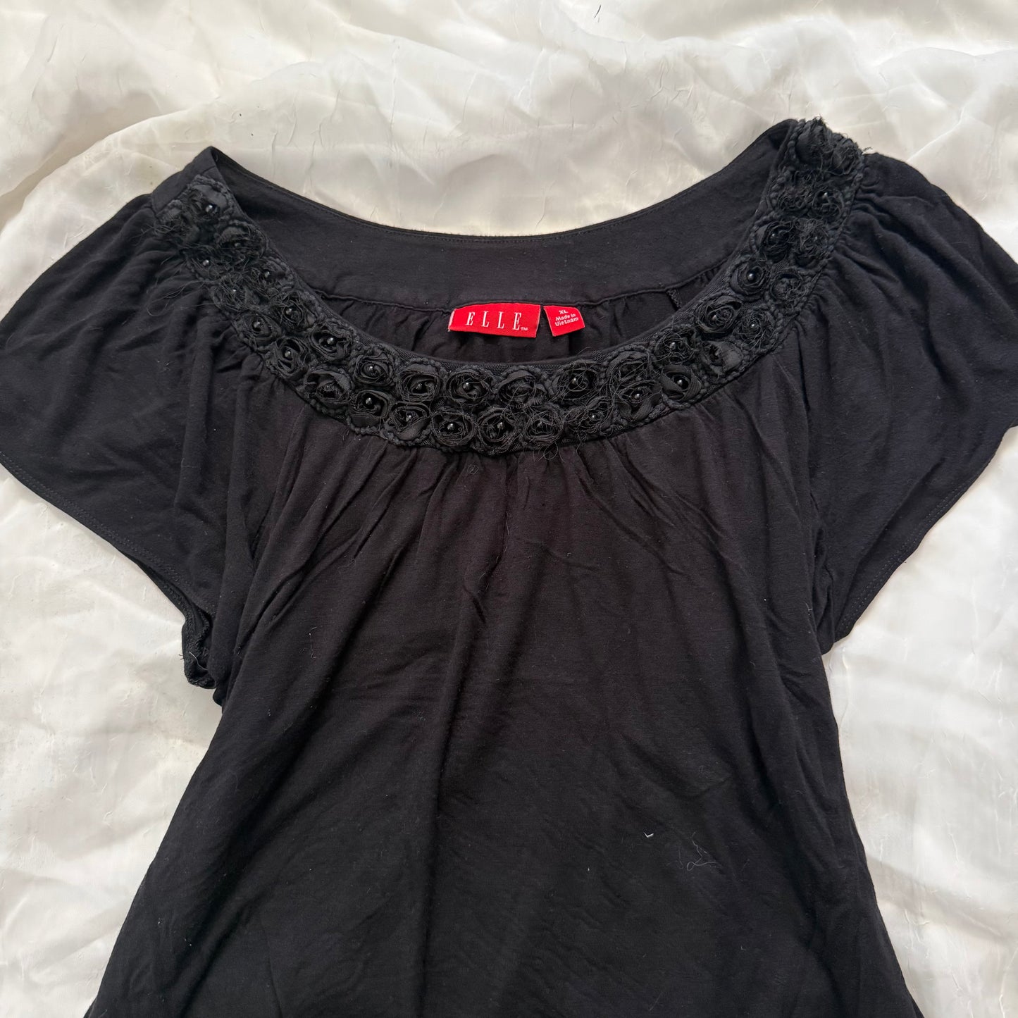 rose black basics top