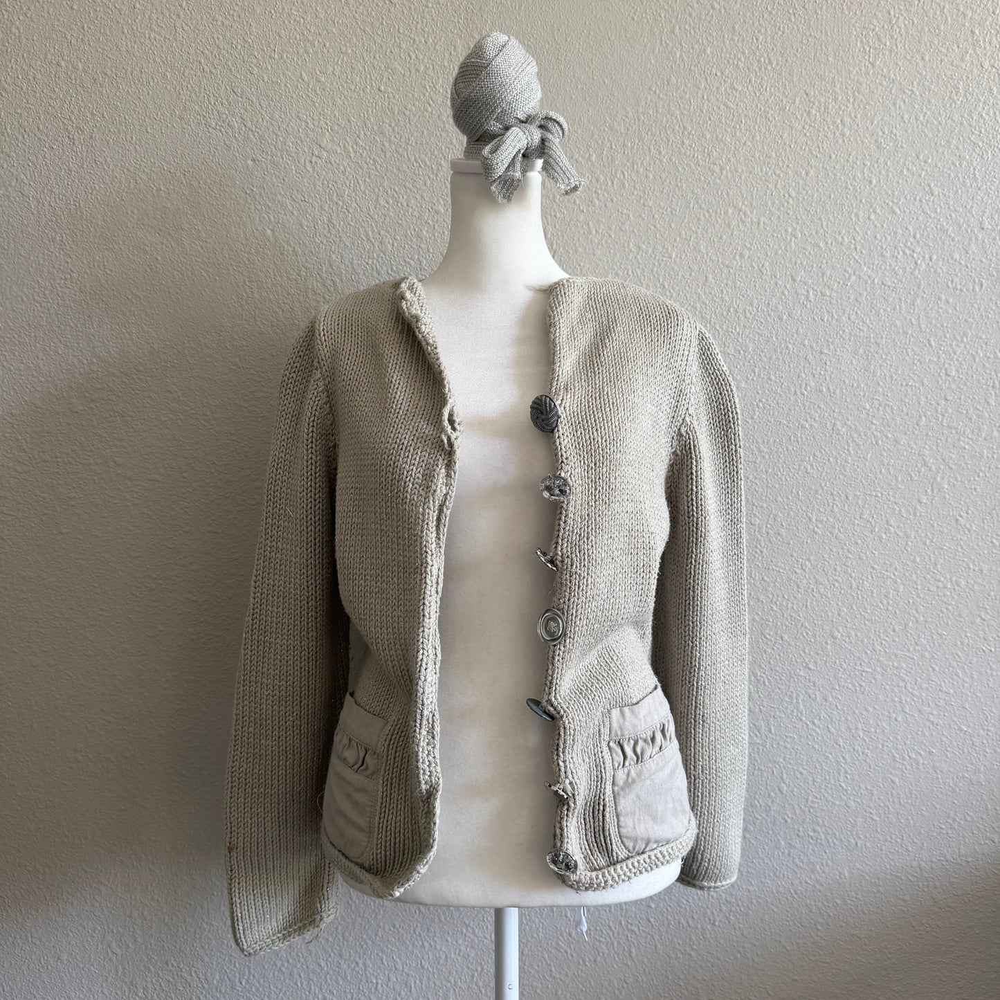 Knitted cottage cardigan