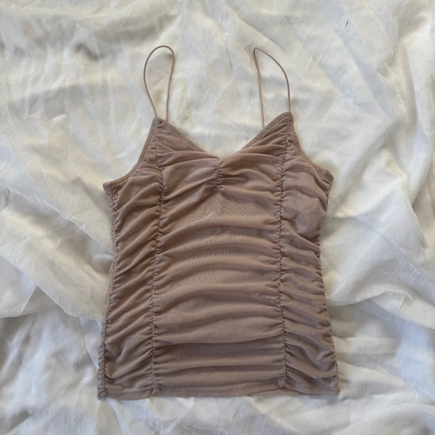 Beige cinched cami