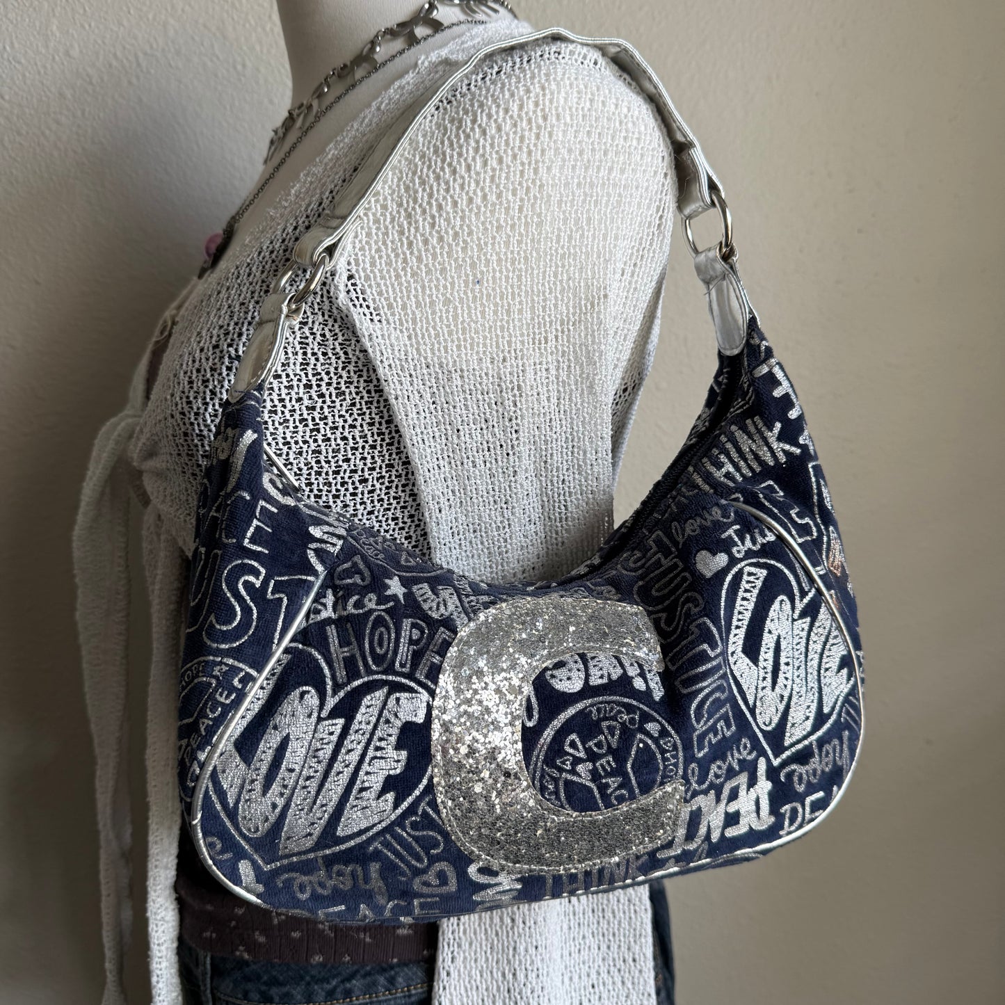 Justice “C” glitter purse