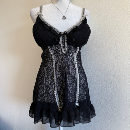 Black lingerie dress