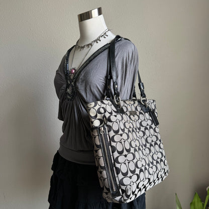 2000s coach signature canvas bag