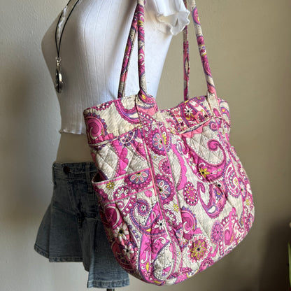 Vera Bradley pink paisley shoulder bag
