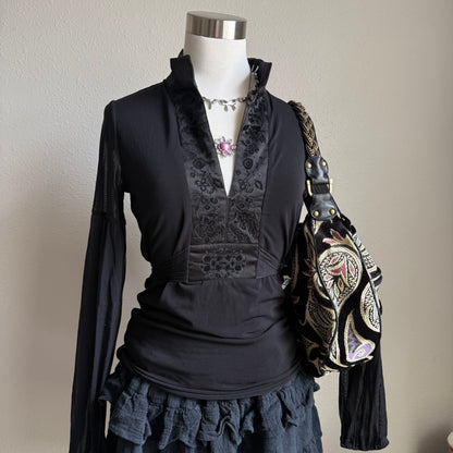 Black whimsigoth longsleeve top