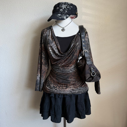 Tuscan grunge sleeved top