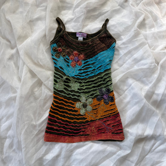 Flower boho cami top