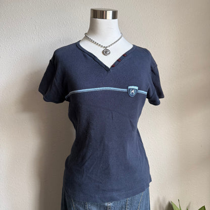 Aeropostale navy striped top