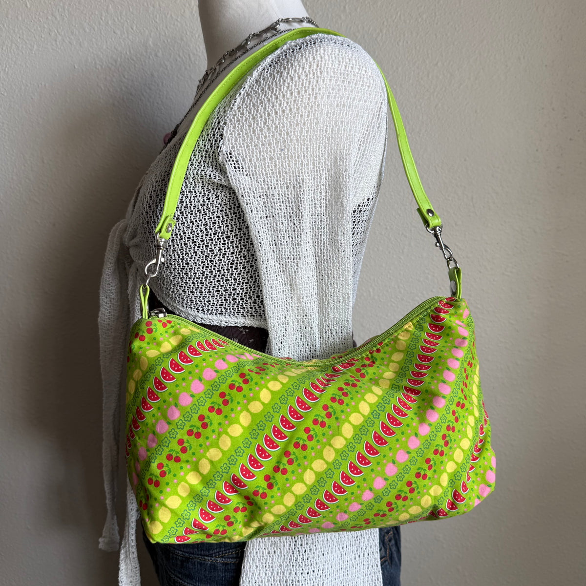 Sophie’s fruity green shoulder bag