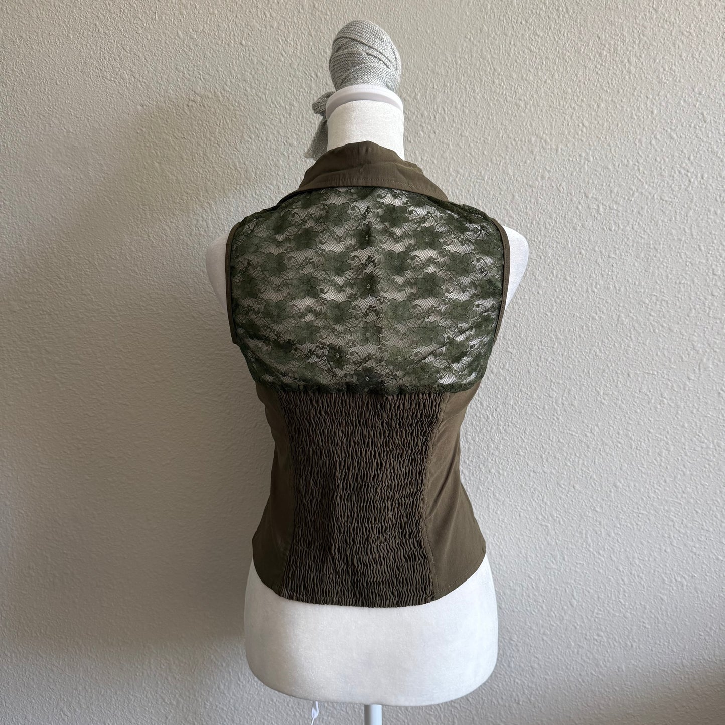 Olive green fairy vest