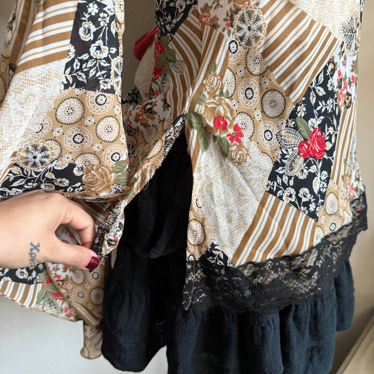 Misty’s boho flared sleeve top