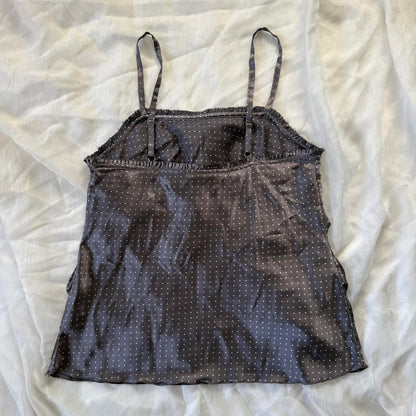 Ruffled polka dot cami