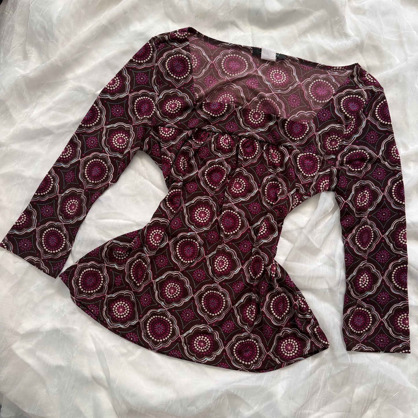 soft boho flower sleeve top