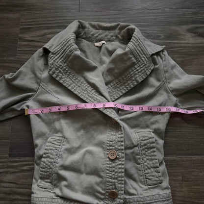 Matcha green button jacket