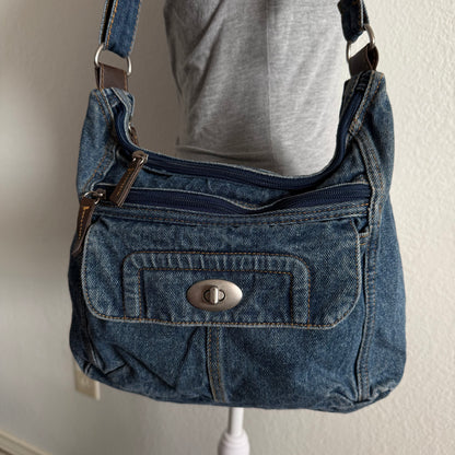 Denim crossbody bag
