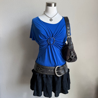 Molly’s blue circle top