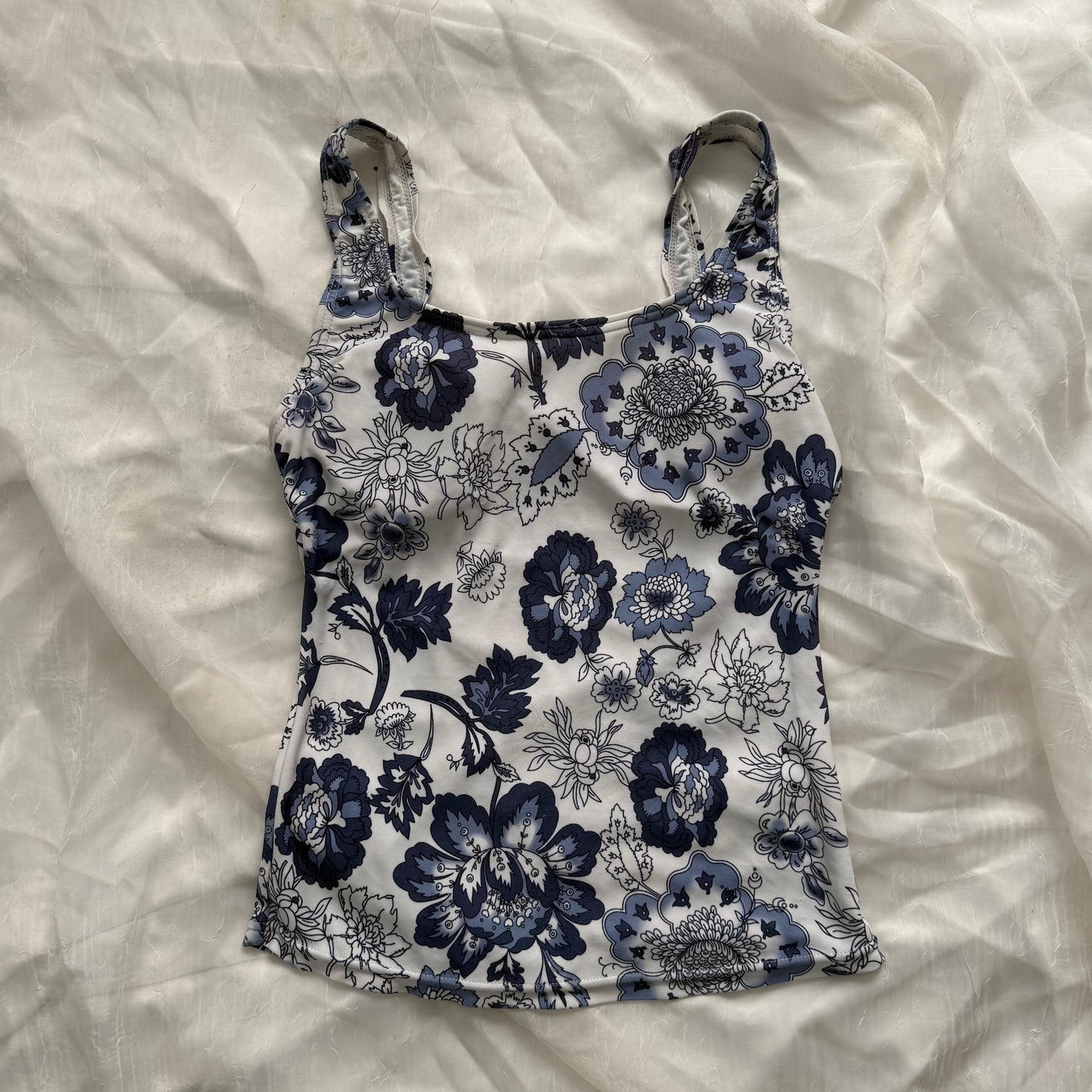 soft white flower tank