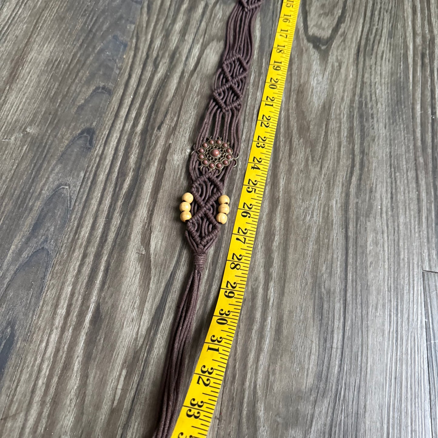 2000s brown beaded belt