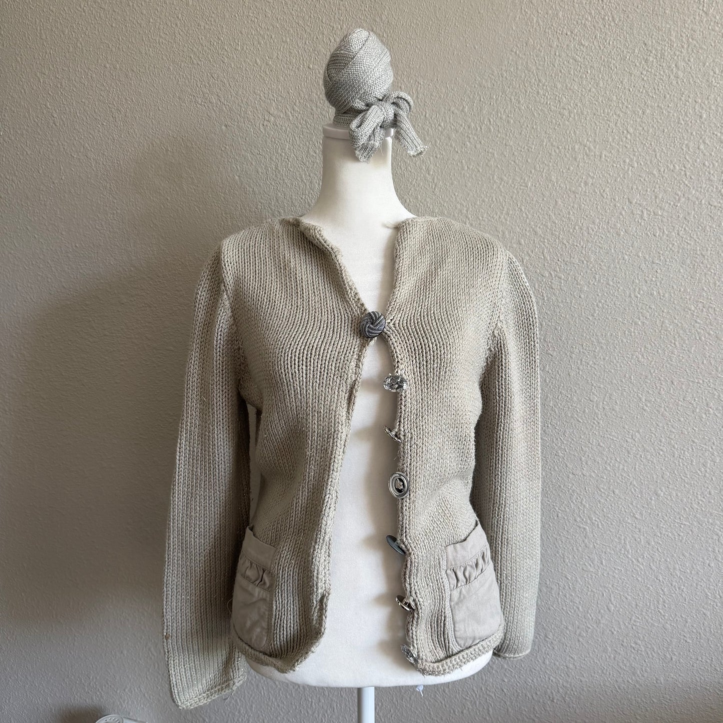 Knitted cottage cardigan
