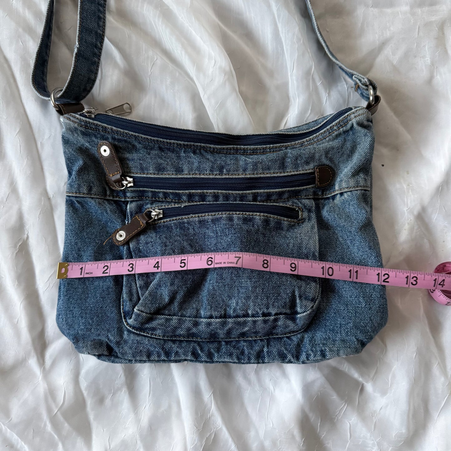 Denim crossbody bag