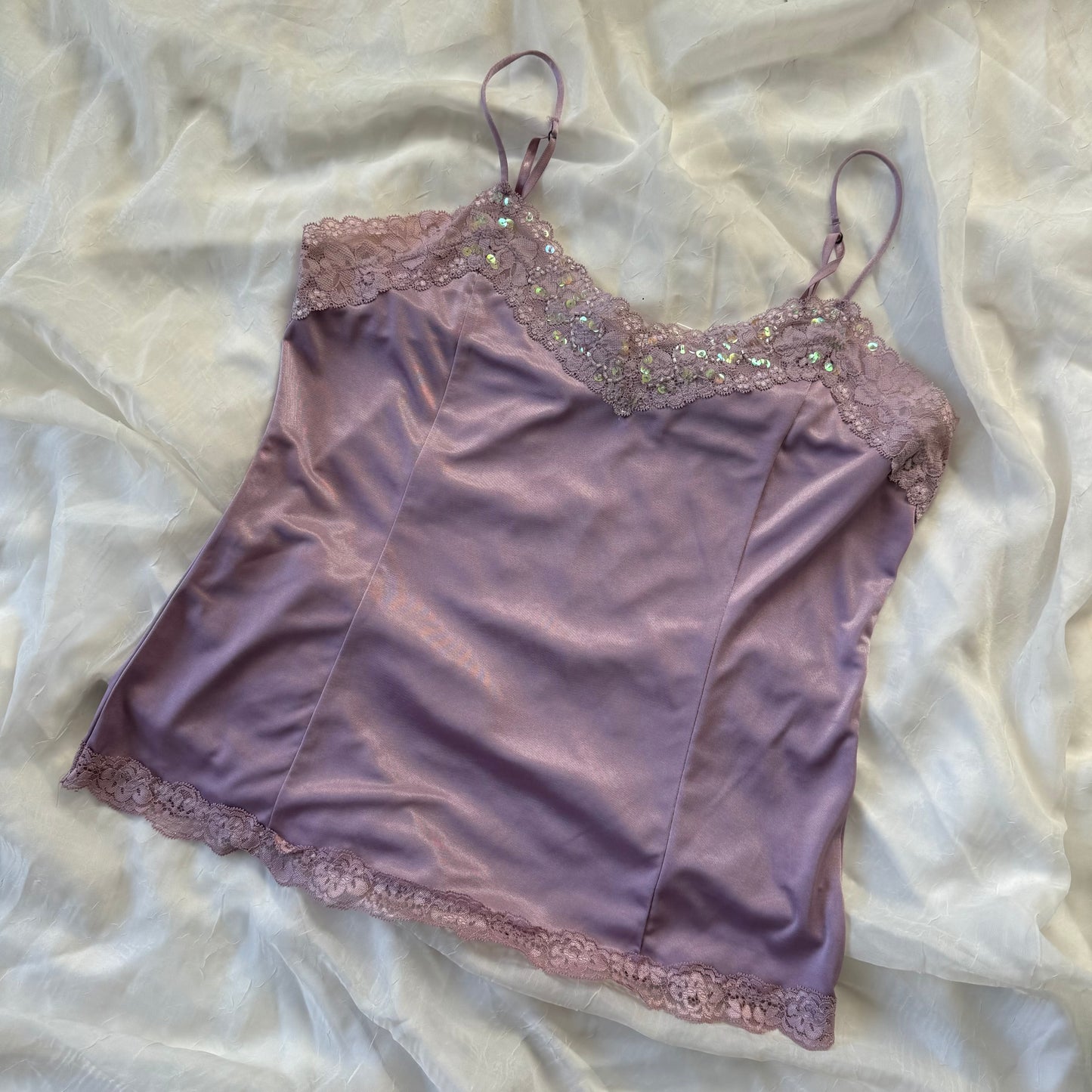 Fairy lilac purple sequin cami