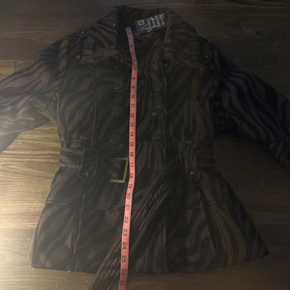Zebra pea coat