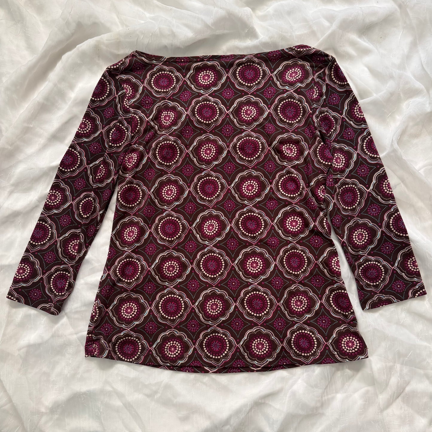 soft boho flower sleeve top