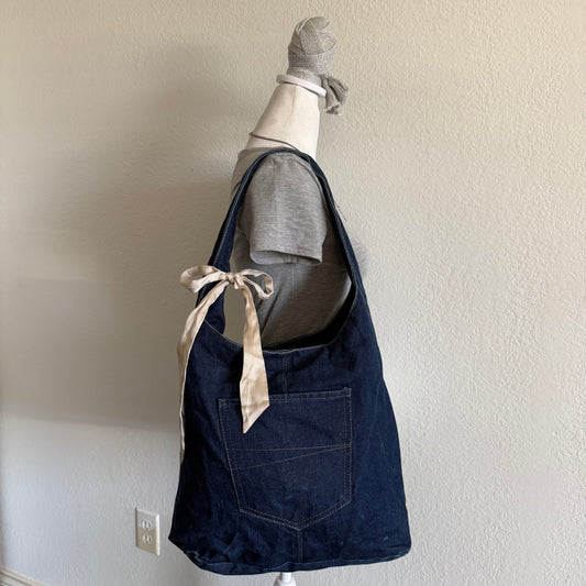 Jean shoulder tote bag