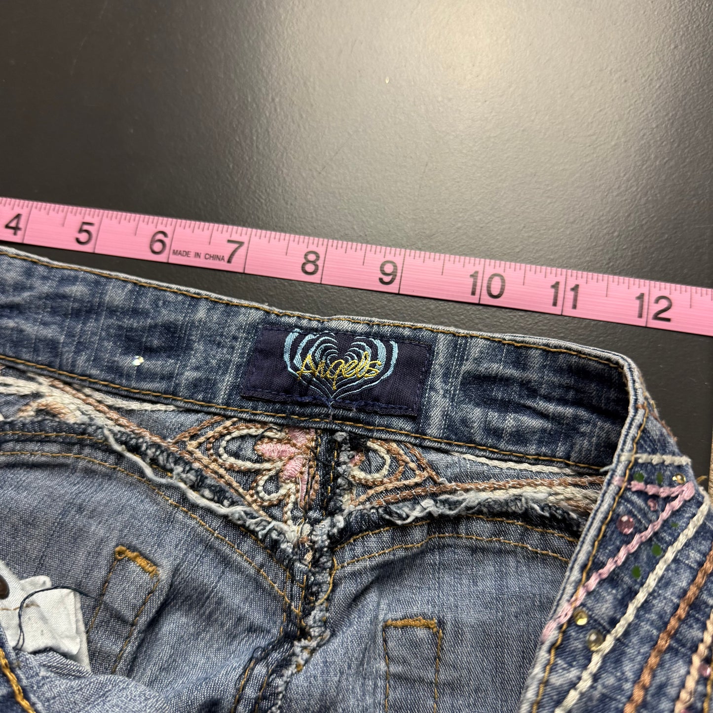 Angels flower embroidered pants