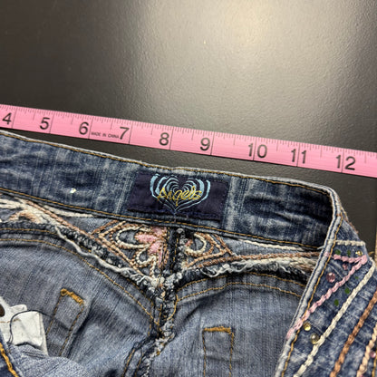 Angels flower embroidered pants