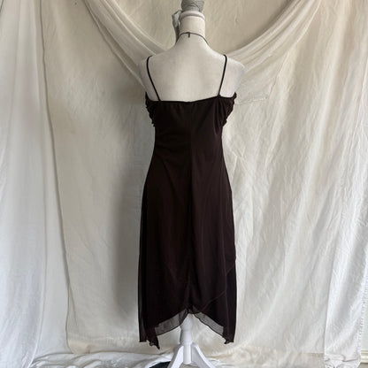 2000s brown glitter fairy summer dress