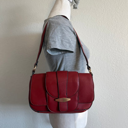 Red shoulder bag