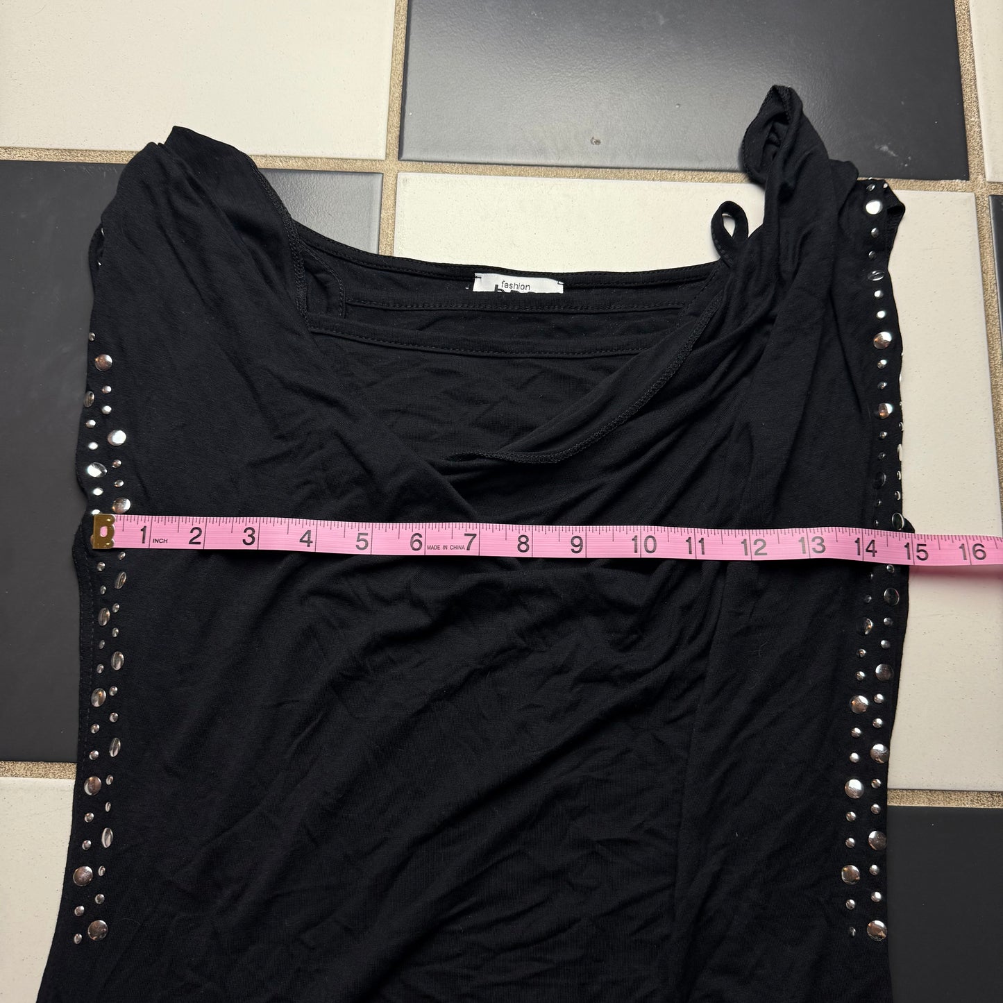 Indie black studded blouse